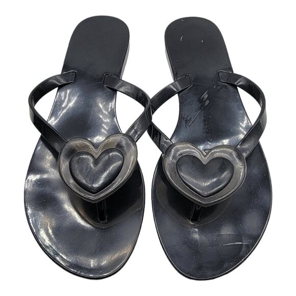 COPY - Melissa Women's Sandal Slide Size 5 Thong Flip Flop Jelly Shoe Heart Acc… - Picture 2 of 8